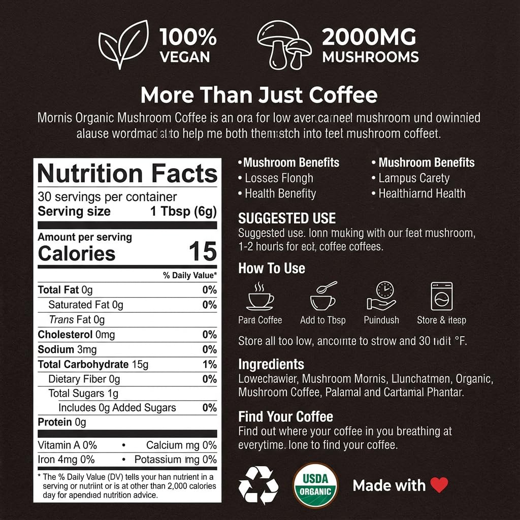 Mornis mushroom coffee cup with steaming organic coffee alternative, featuring earthy mushroom and coffee blend in a natural setting.